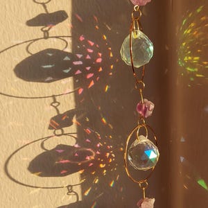Crystal Sun Catchers, Suncatcher Gift, Christmas Gift, Boho Room Decor, Charming Decor, Handmade Gift, Celestial suncatcher amethyst